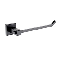 Single Hand Towel Rack Holder Rail Square MATT BLACK Stainless Steel Bathroom
