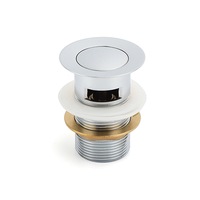 Watermark 32mm Pop Up Push Brass Waste Plug Overflow Basin Sink Drain Chrome Kit
