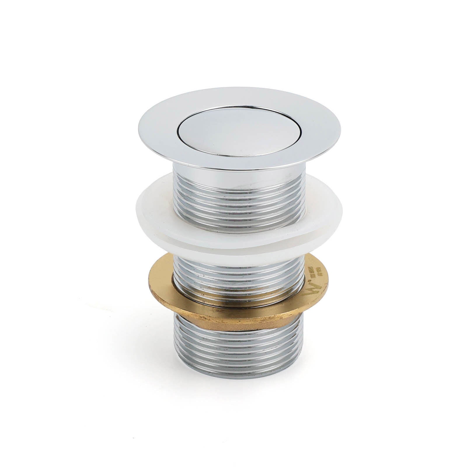 Watermark 32mm Pop Up Push Brass Waste Plug Without Overflow Basin Drain Outlet