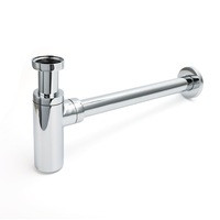 Watermark Adjustable 32mm Wall Bottle Trap Basin Sink Vanity Waste Drain Chrome