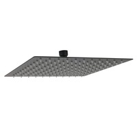 WELS 10" 250mm Black Large Ultra Thin Square Bathroom Rainfall Shower Over Head