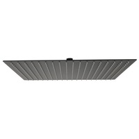 WELS 16" 400mm Square Matt Black Thin Rainfall Overhead Bathroom Top Shower Head