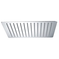 WELS 16" 400x400mm Large Square Rainfall Shower Over Head 304 SUS Mirror Chrome