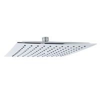 WELS 7.5L/min 10" 250x250mm Square ABS Plastic Bath Rainfall Shower Over Head