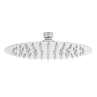 WELS Round 8" 200mm Chrome Bahtroom Ultra Thin Rainfall Shower Top Head 304 SUS