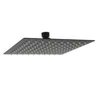 WELS Square 8" 200x200mm Rainfall Shower Over Head Stainless Steel Matt Black