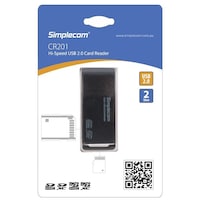 Simplecom CR201 2 Slot Hi-Speed USB SD Card Reader