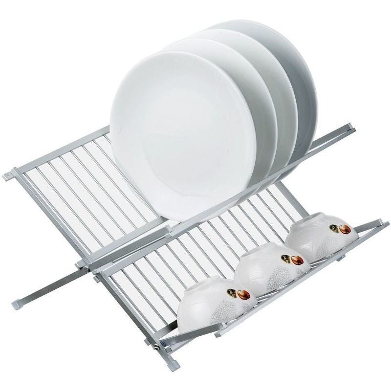 Aluminium Alloy Rustproof Foldable Dish Rack Drainer