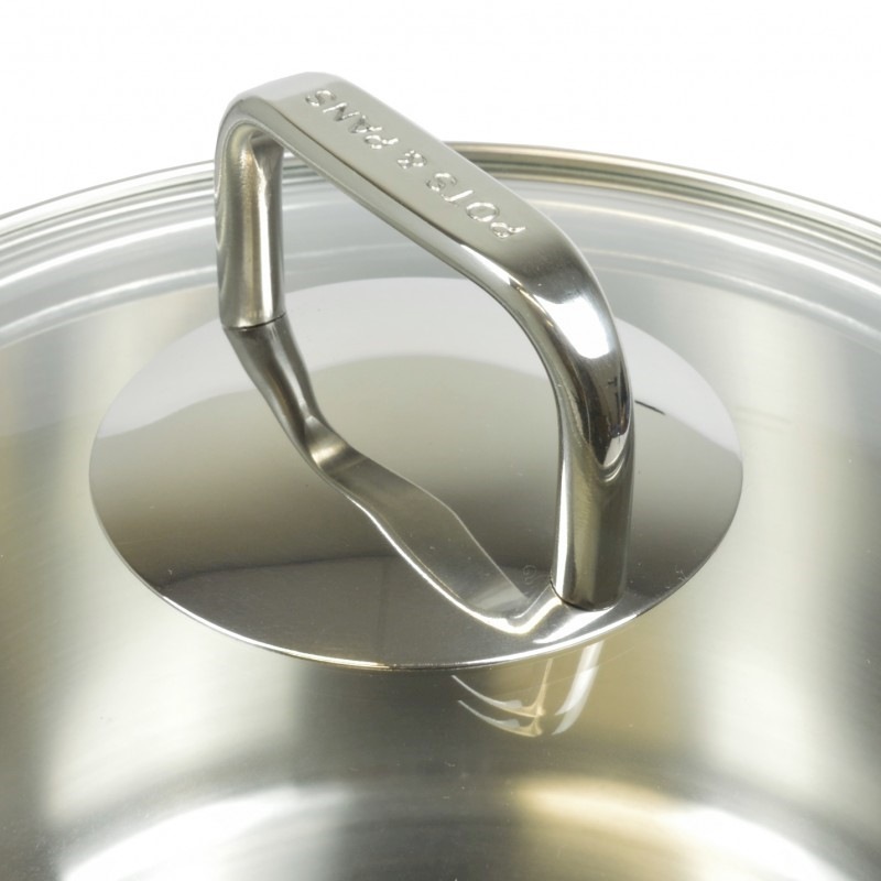 Buy 32cm x 9cm Wok with lid and deep fry rack - MyDeal