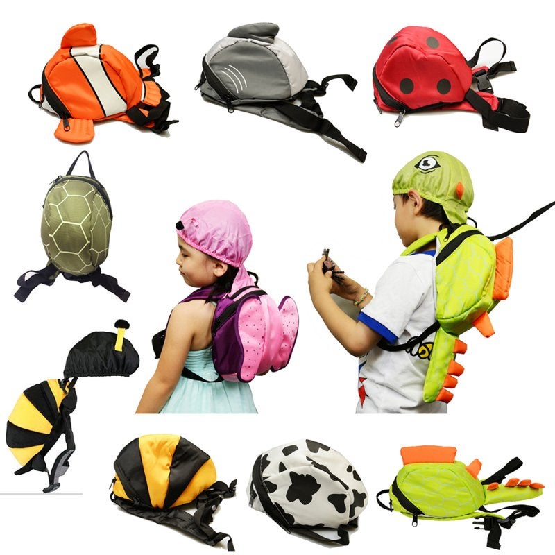 Kids Toddler Backpack w/ Safety Harness Fun Designs