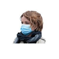 50pk Ear Loop 3-PLY Disposable Face Mask in Blue