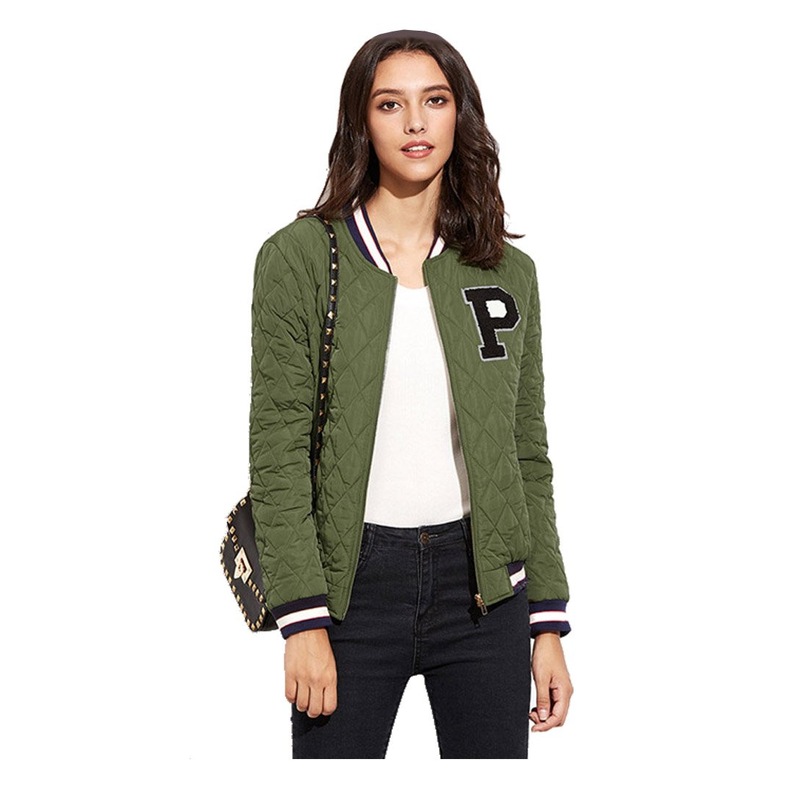 Buy Army Green Quilted Bomber Jacket MyDeal