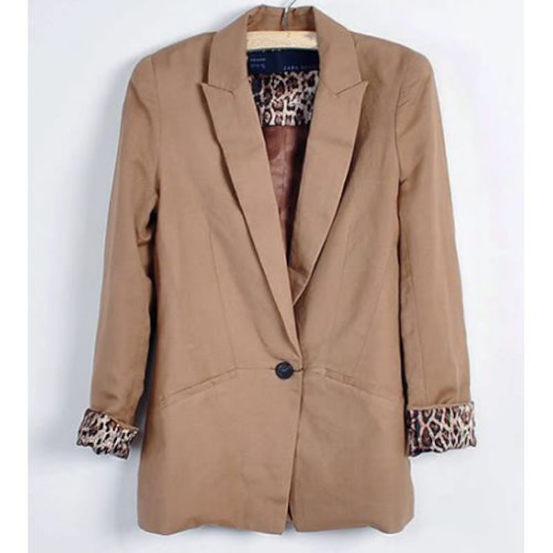 Buy Brown Linen Boyfriend Blazer MyDeal
