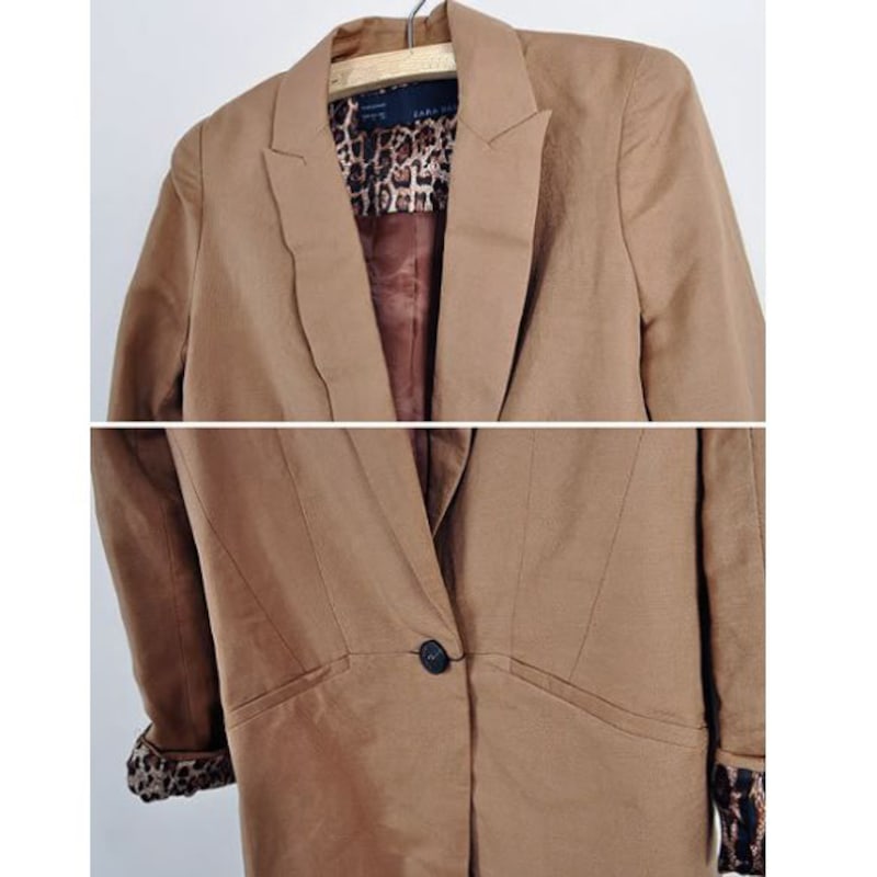 Buy Brown Linen Boyfriend Blazer MyDeal