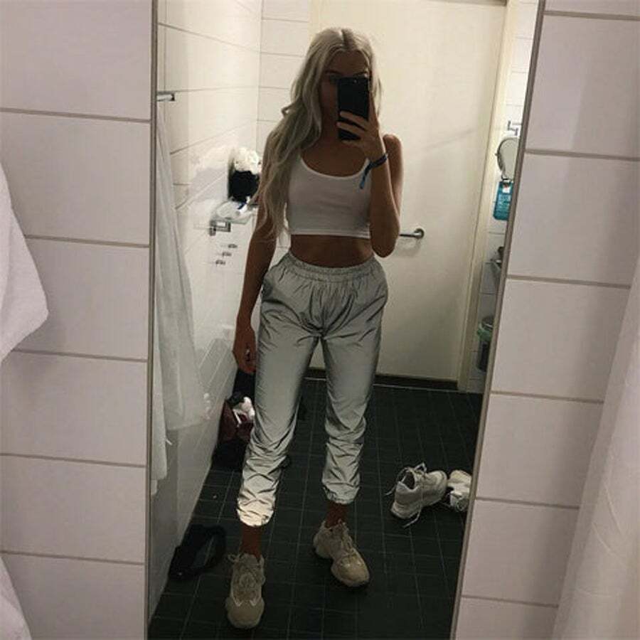 Buy Kylie Grey 3M Reflective Glow Up Hip Hop Pants - MyDeal