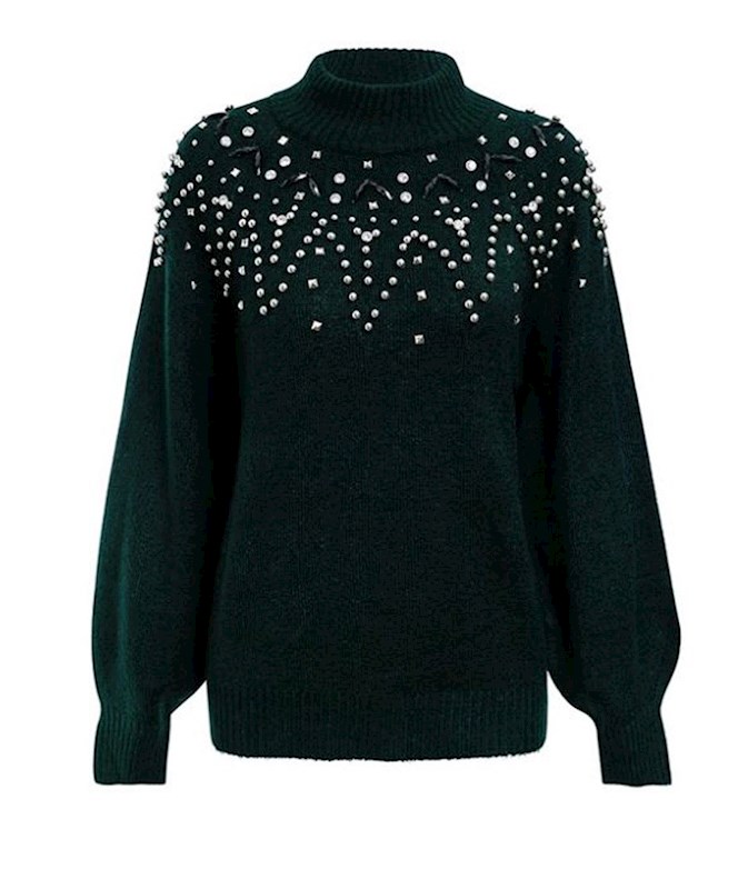 Jewel embellished outlet sweater