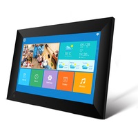 10.1" WiFi Digital Photo Frame Mobile APP 16GB Memory Touch Screen Multimedia Player Black