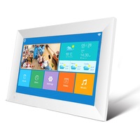 10.1" WiFi Digital Photo Frame Mobile APP 16GB Memory Touch Screen Multimedia Player White