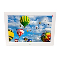 10" Digital Photo Frame Multimedia Player Usb Card Reader Jpeg Mp3 Avi White