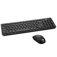 TODO 2.4Ghz Wireless Keyboard Mouse Combo Mac Windows Android 96 Key - Black