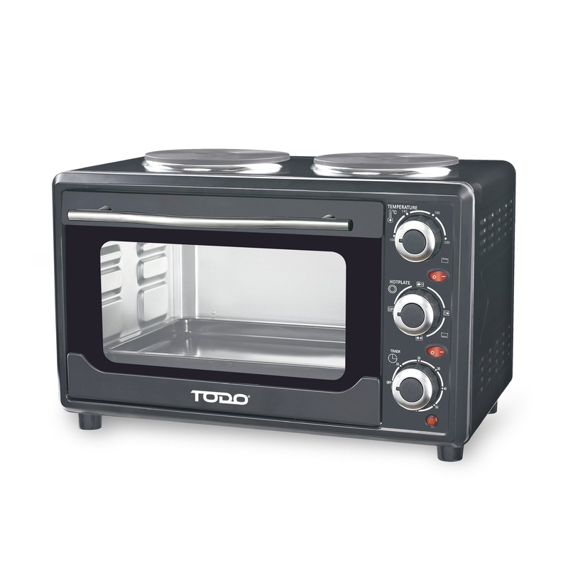 Buy TODO 23L Benchtop Electric Oven Two Hot Plates Twin Hotplate 10A Amp MyDeal