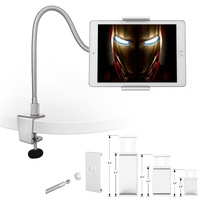 360 Rotating 3.5 - 10" Tablet Pc Phone Mount Holder Durable Metal Gooseneck