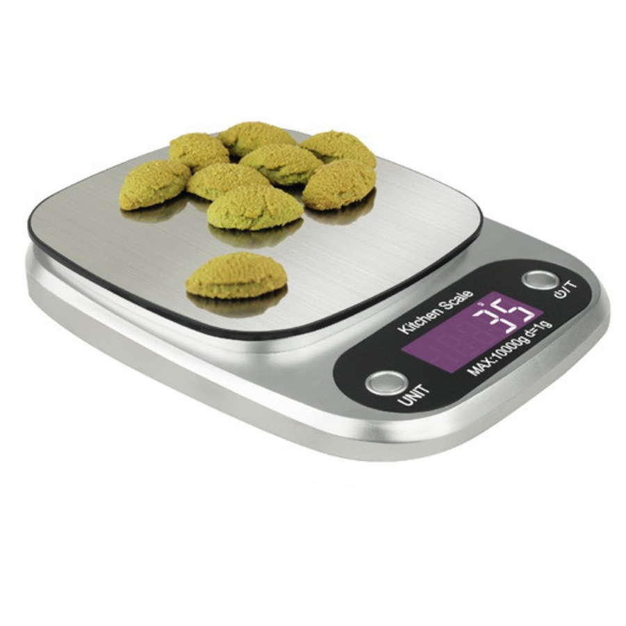 3Kg Stainless Steel Kitchen Scale Backlit Lcd Display 0.1G Graduation Jewelry Platform