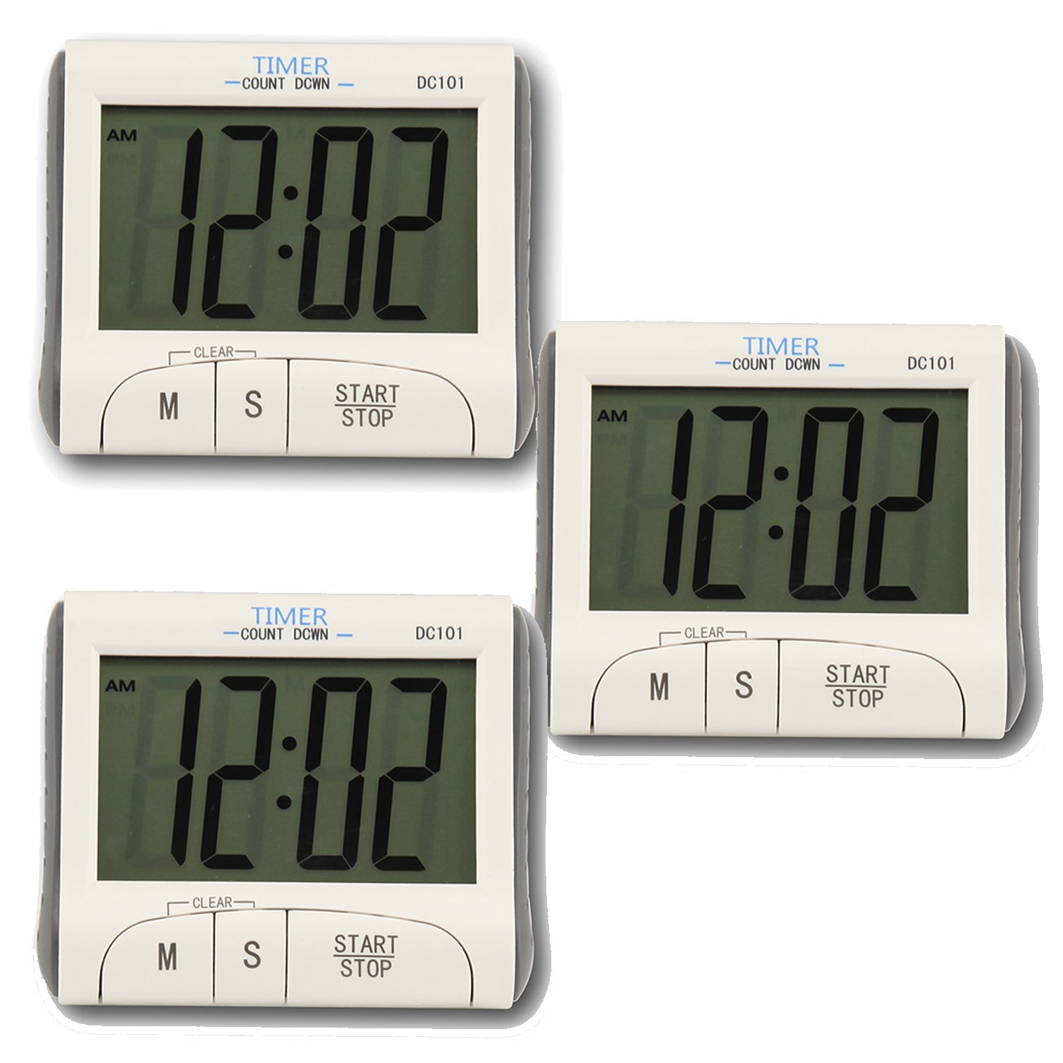 3X Digital Lcd Magnetic Clock Count Down Timer 60Min Alarm Kitchen Sport Dc101