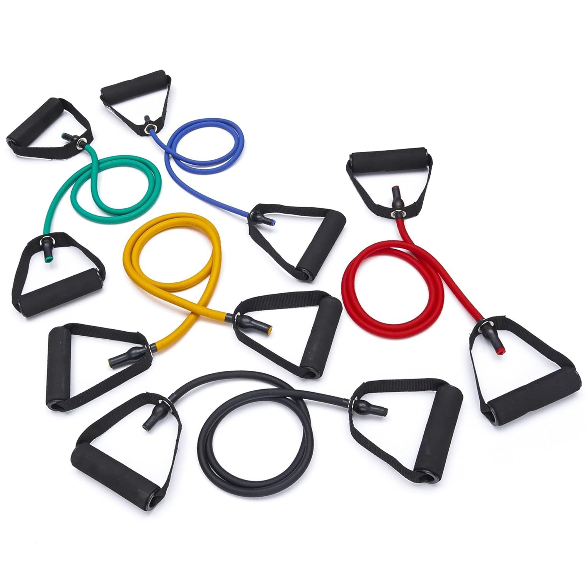 5 pc Resistance Band Set Muscle Training Belt Exercise Fitness Elastic Australia