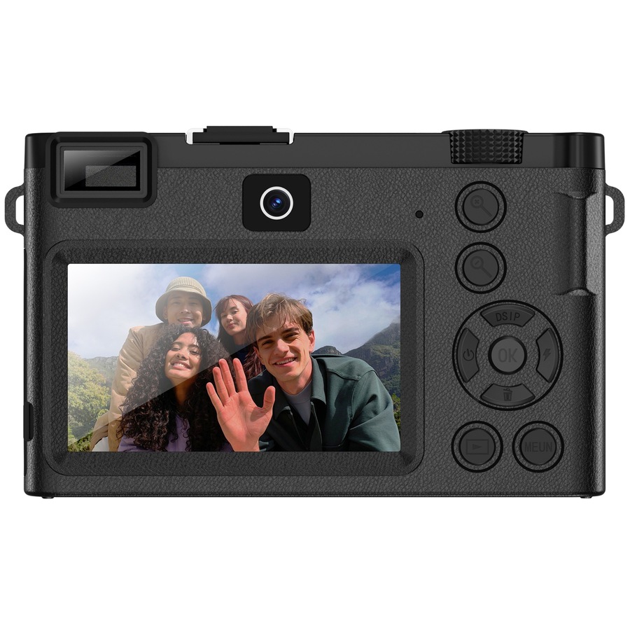 64MP UHD 5K Digital Camera 18x Zoom Dual Lens 3" IPS Display WiFi APP Control - Black