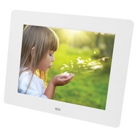 7" Digital Photo Frame Multimedia Player Usb Card Reader Jpeg Mp3 Avi White