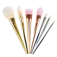 7 Piece Travel Brush Set Professional Fiber Makeup Brush Multi Task Brush