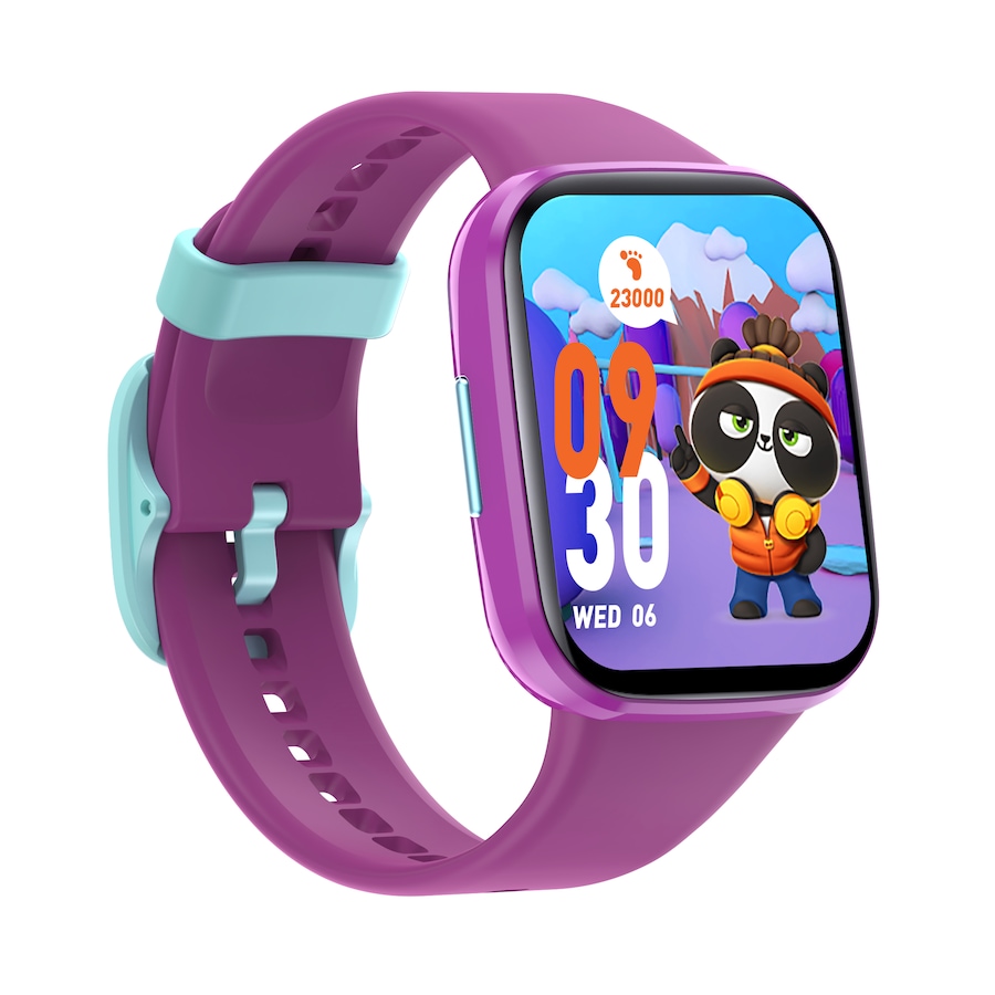 Bluetooth Kids Smart Watch 1.69" Screen Children Monitor Temperature Heart Rate Sleep BLE 5.0 - Purple