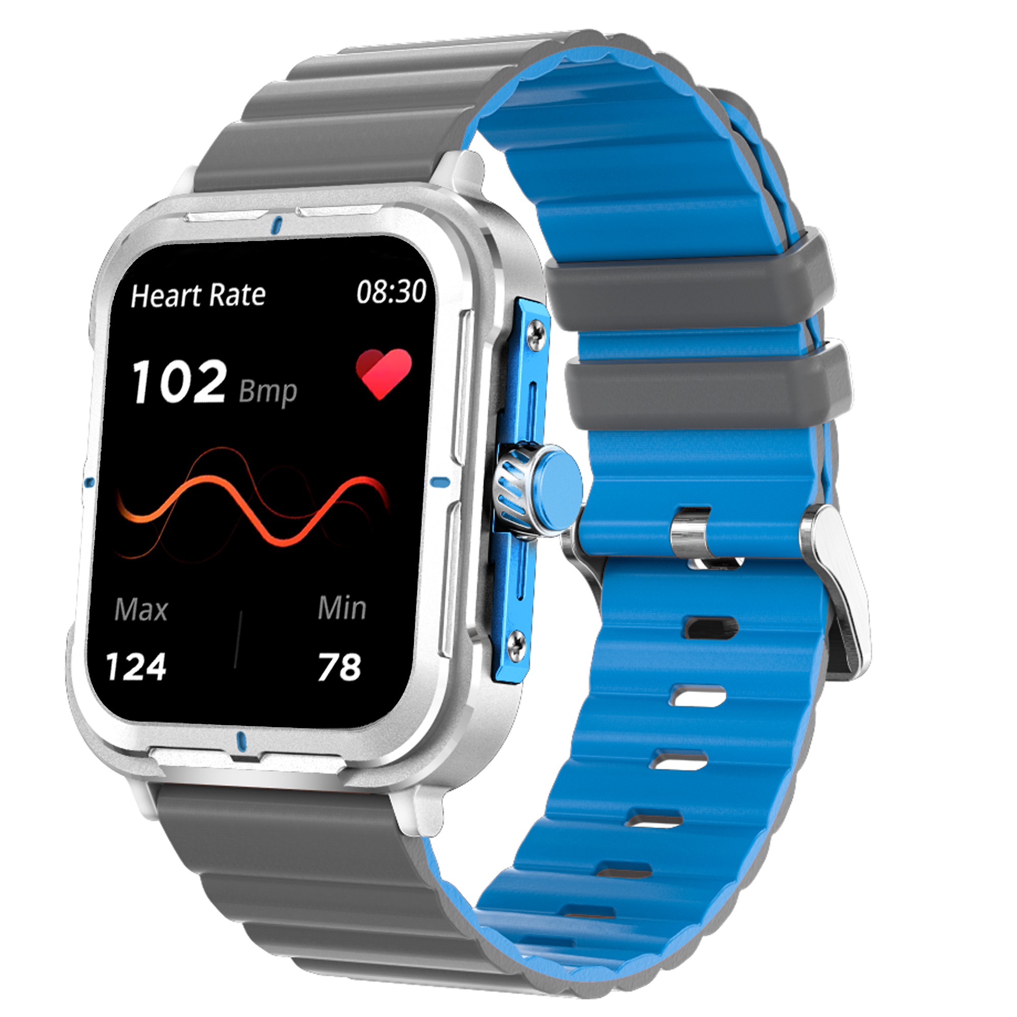 Bluetooth Smart Watch 1.83″ IPS Touch Screen Heart Rate Blood Pressure BT 5.2