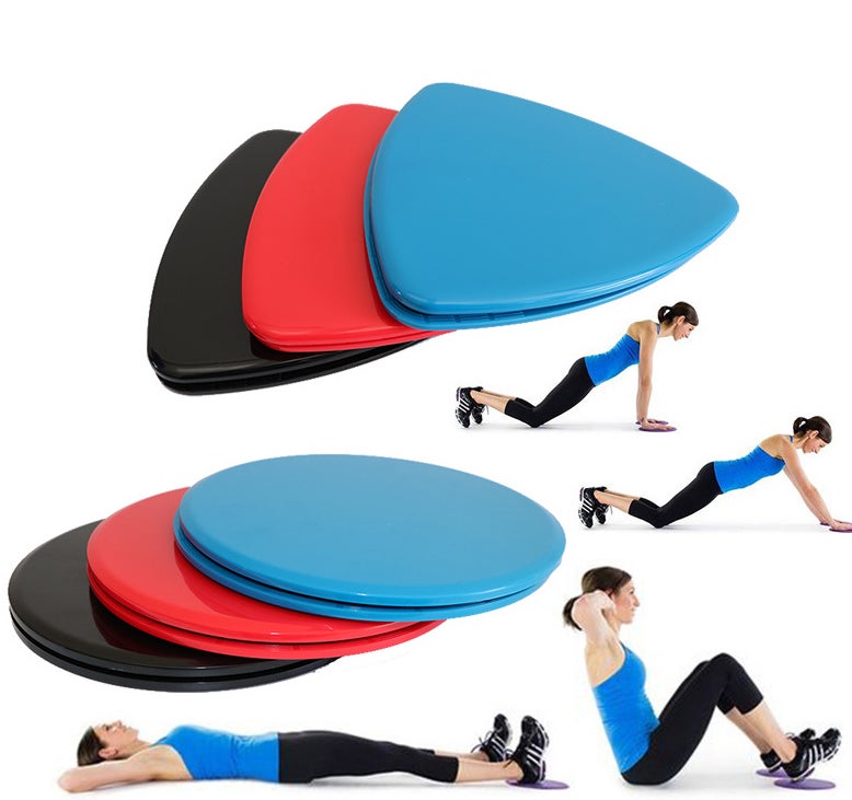 Core Sliders Gliding Discs Exercise Gym Fitness Foam Triangle Round Pad Pair