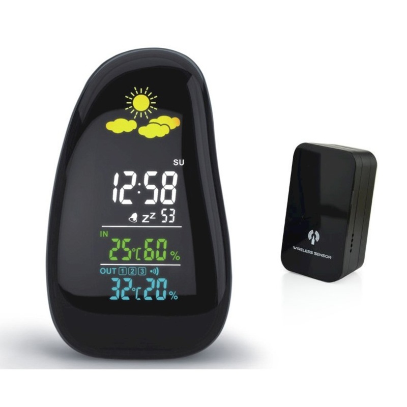 Buy COBBLESTONE DIGITAL LCD WIRELESS WEATHER STATION ALARM CLOCK INDOOR