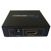 Hdmi 1 To 2F Splitter 1080P Hd Box Powered Distribution Black