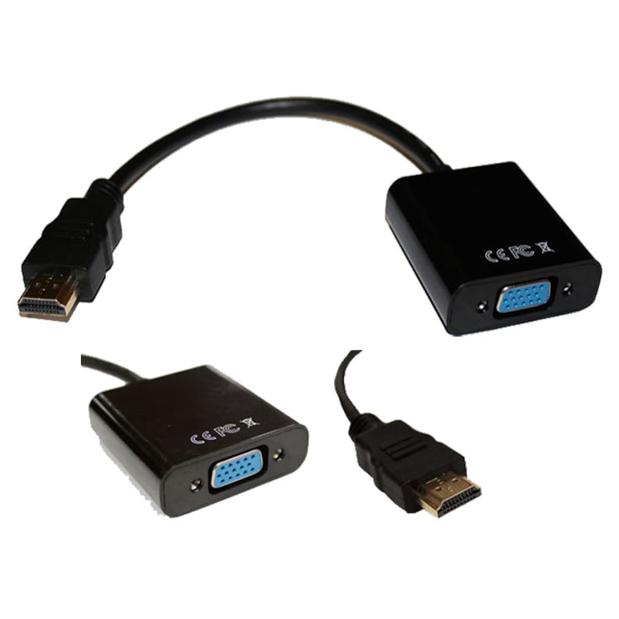 TODO Hdmi To Vga Converter Cable 1080P + 3.5Mm Stereo Audio Digital Analog Conversion