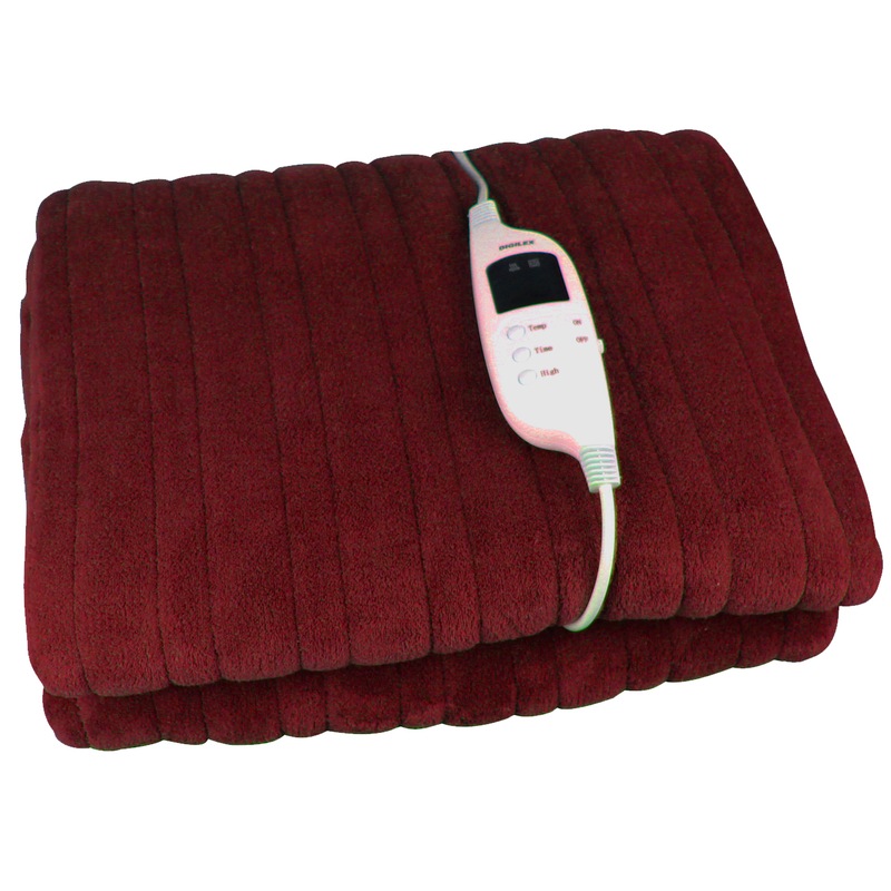 Heated Electric Throw Rug Snuggle Blanket 9 Heat Settings Led Control