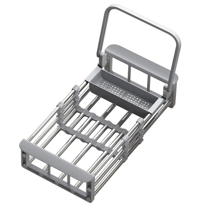 Buy Kitchen Sink Colander Basket Telescopic Storage Rack Stainless