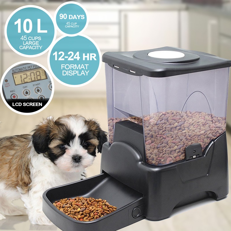 10L Pet Feeder Automatic Food Dispenser Cat Dog Bowl Digital Large Food