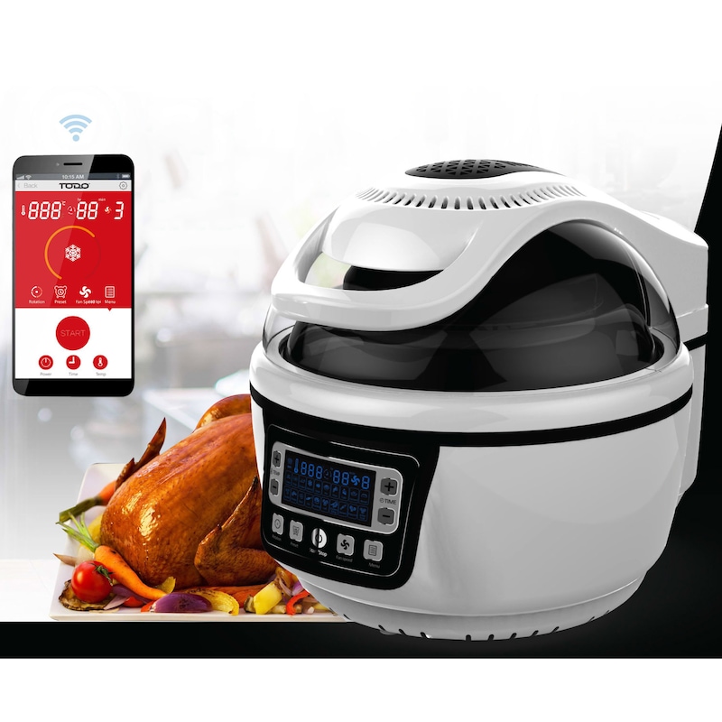 Smart Air Fryer 10L Electric Convection Oven Android Iphone App Control ...