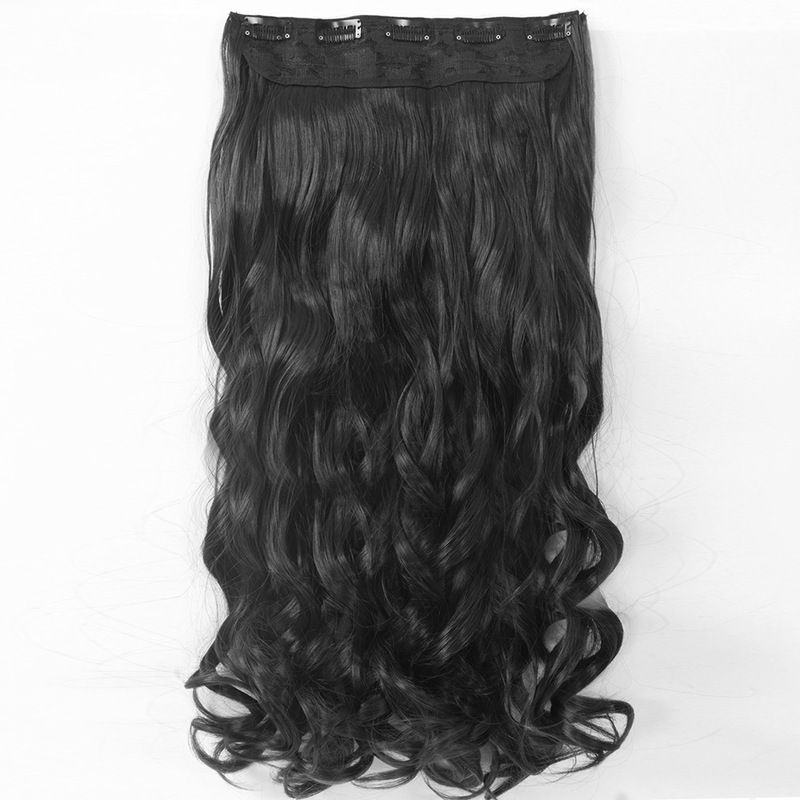 Buy Thick Black High Grade Synthetic Wavy Curly Hair ClipIn Hair