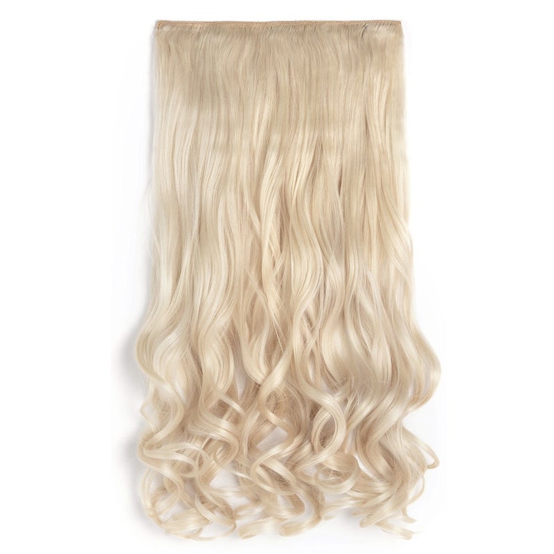 Thick Blonde High Grade Synthetic Wavy Curly Hair Clip-In Hair ...