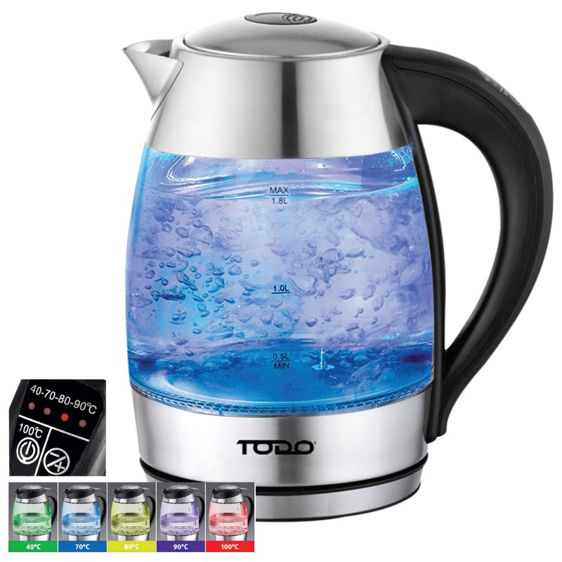 1.7 Liter Variable Temperature Glass Kettle Self Heating Thermos