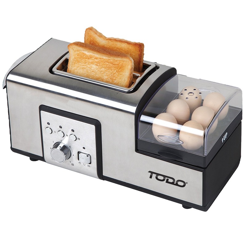 TODO 1250W Breakfast Master Toaster Egg Cooker Poacher Bacon Fryer All