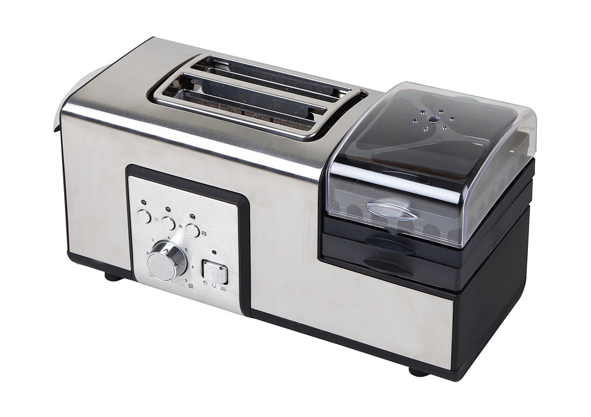 TODO 1250W Breakfast Master Toaster Egg Cooker Poacher Bacon Fryer All