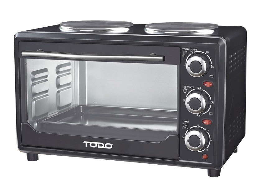 mini electric oven with twin hotplates