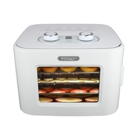 TODO 400W Food Dehydrator Stainless Steel Interior Preserve Yogurt Fruit Dryer Jerky Maker - White