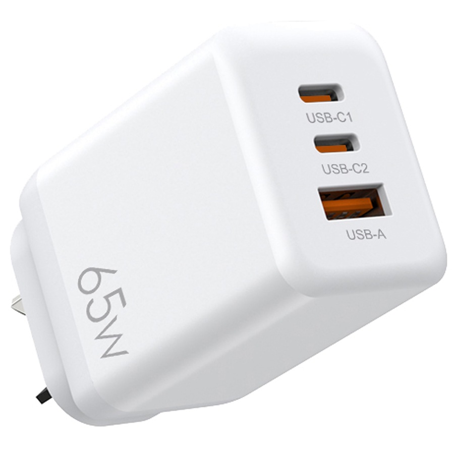 TODO 65W GaN USB Type C Charger Adaptor 3 Port Universal Charging Station 3.25A